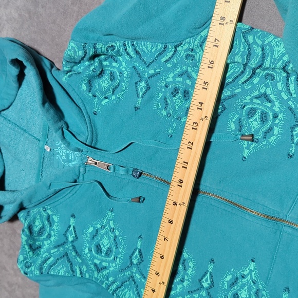 Prana Embroidered Full Zip Jacket sz medium - Picture 5 of 7